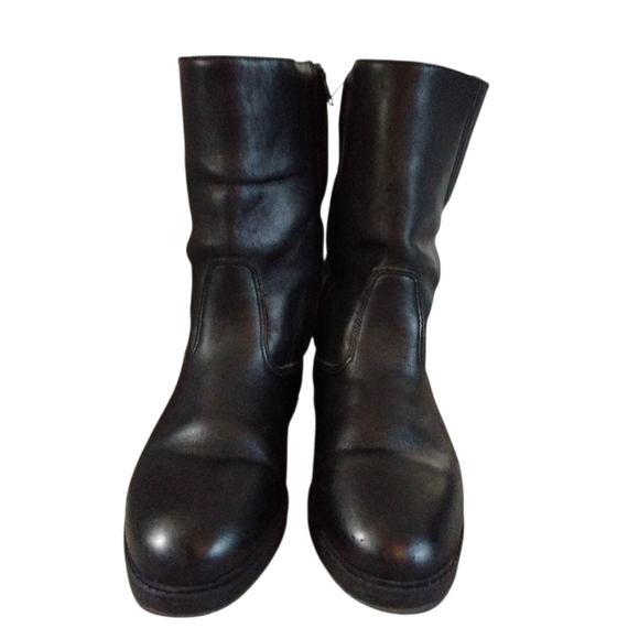 CRUISERWORKS Men's Black Leather Motorcycle Boots Waterproof Boots Size 9.5 - Picture 2 of 12